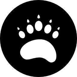 círculo de pata de oso icono