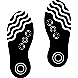 impronte di scarpe icona