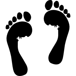 menselijke voetafdrukken icoon
