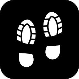 impronta di scarpe umane icona