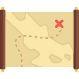 Treasure map icon