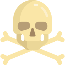 Skull and bones icon