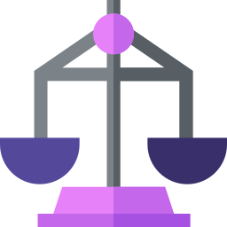 Justice scale icon