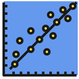 regressione lineare icona