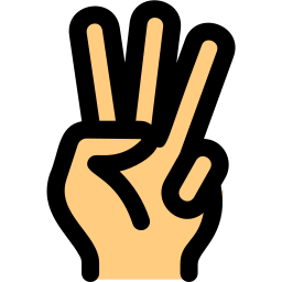 Three fingers icon