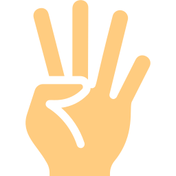 quattro dita icona