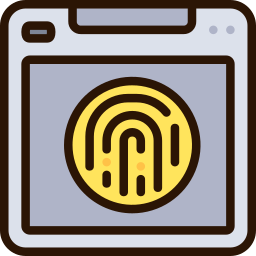 scansione delle impronte digitali icona