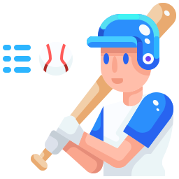 giocatore di baseball icona
