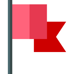 Bandeira vermelha Ícone