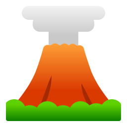 Volcán icono