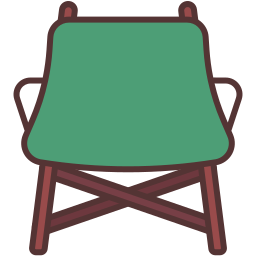 sedia da campeggio icona