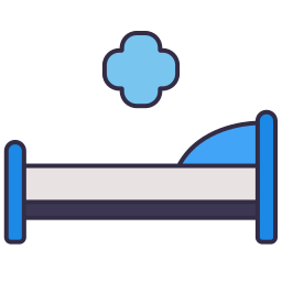 Cama de hospital icono