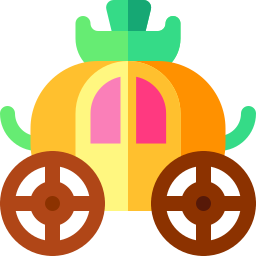 Pumpkin carriage icon