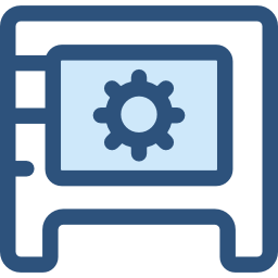 cassetta di sicurezza icona