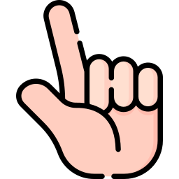 Dos dedos icono