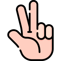 Tres dedos icono
