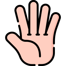 Five fingers icon