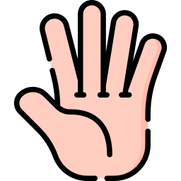 Cinco dedos icono