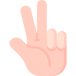 trois doigts Icône