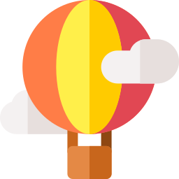 Hot air balloon icon