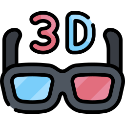Gafas 3d icono