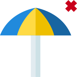 nessun ombrello icona