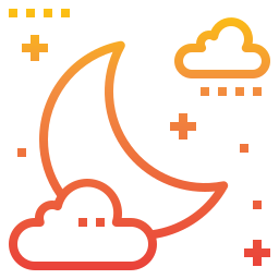 Cloudy night icon