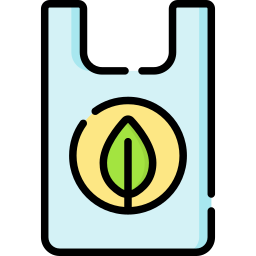 gerecycleerde plastic zak icoon
