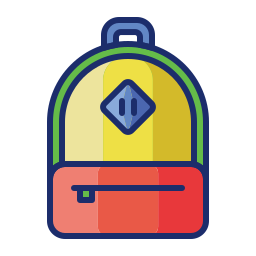 Bolsa de la escuela icono