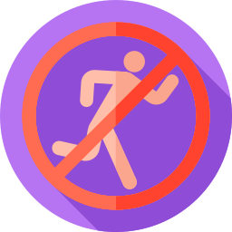 Prohibido correr icono