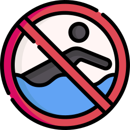 Prohibido nadar solo icono