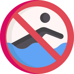 Prohibido nadar solo icono