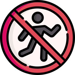 Prohibido correr icono