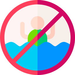 Prohibido nadar icono