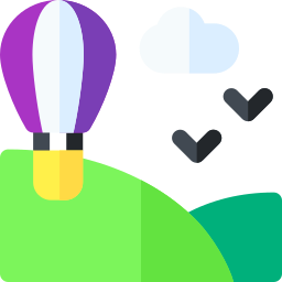 Hot air balloon icon