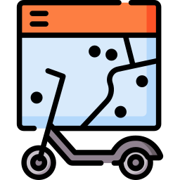 Electric scooter icon