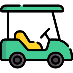 Carro de golf icono