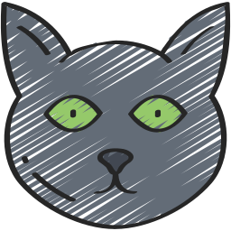 Gato negro icono
