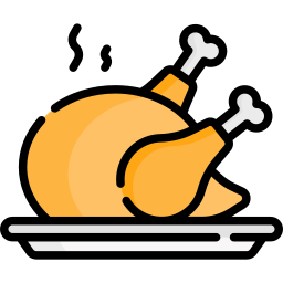 Roast chicken icon