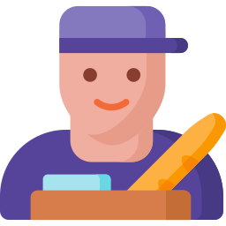 Delivery man icon