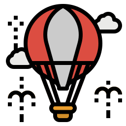 Hot air balloon icon