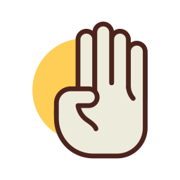Cuatro dedos icono