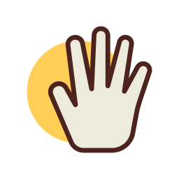 Cinco dedos Ícone