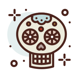 Mexican skull icon