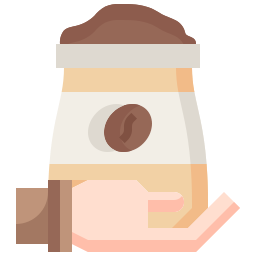 Bolsa de café icono