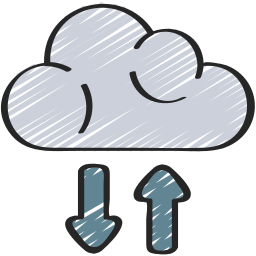 archiviazione cloud icona