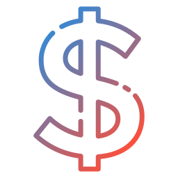 symbole du dollar Icône