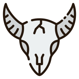 Calavera de toro icono