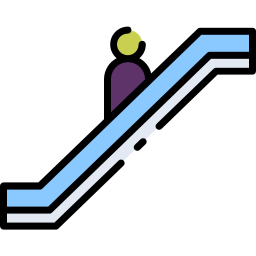 Escalera mecánica icono