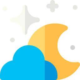 Noche nublada icono